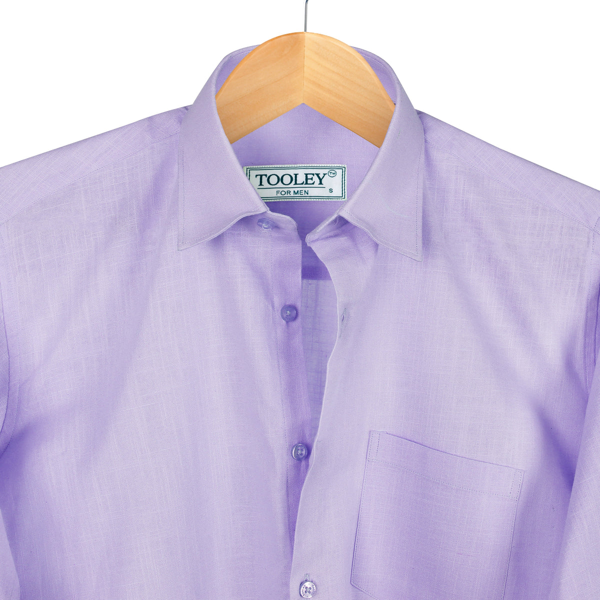 Men's Violet Linen Cotton Full Sleeve Solid Shirt Code-1089