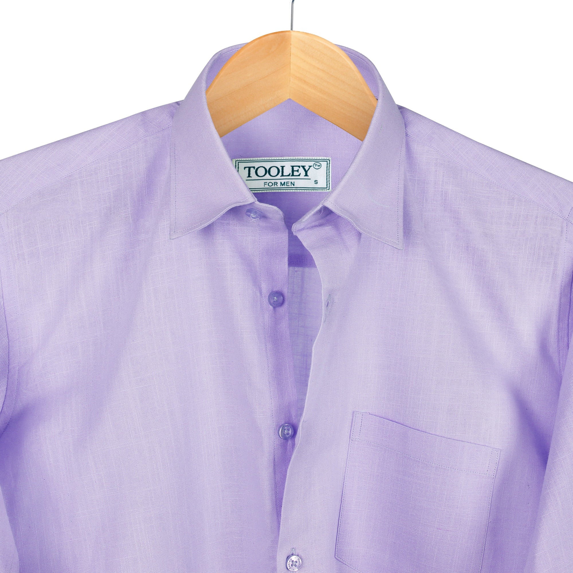 Men's Violet Linen Full Sleeve Solid Shirt Code-1089