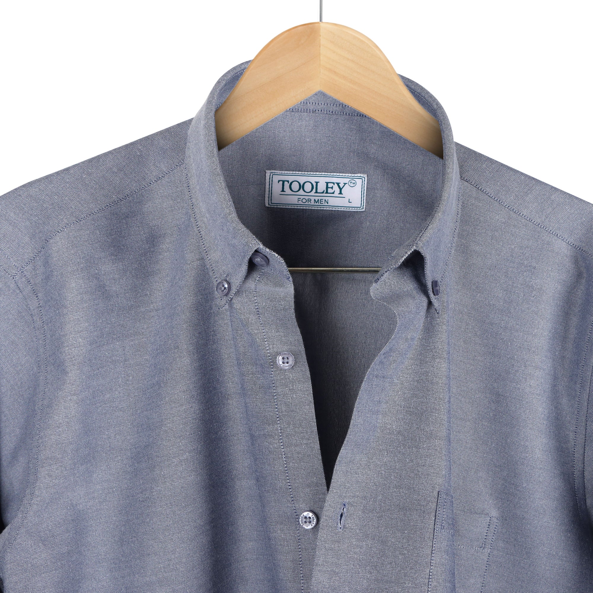 Selected Oxford Grey Button Down Premium Shirt Code-1049