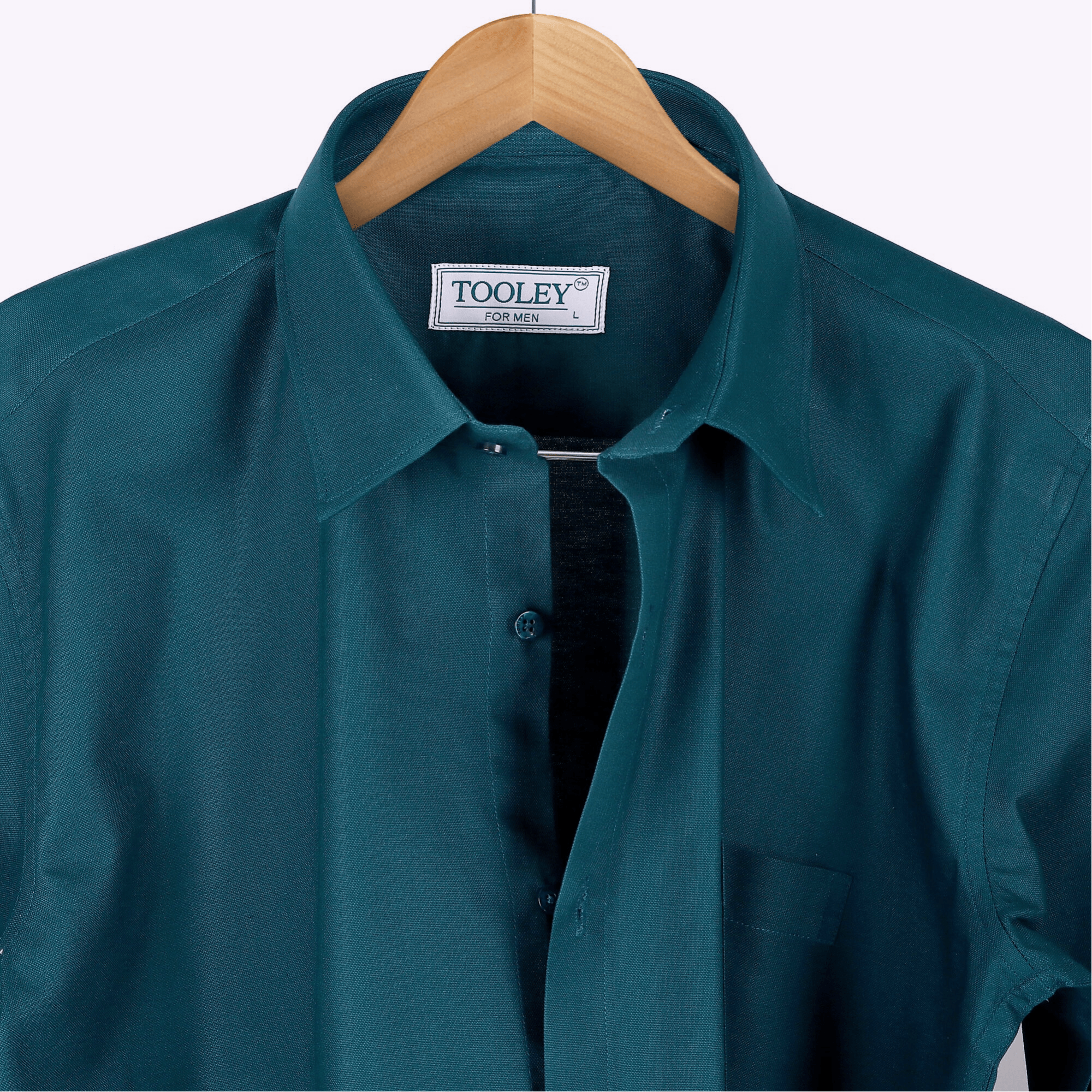 A-Prussian Blue Premium Oxford Cotton Slim Fit Formal Shirt Code-1011