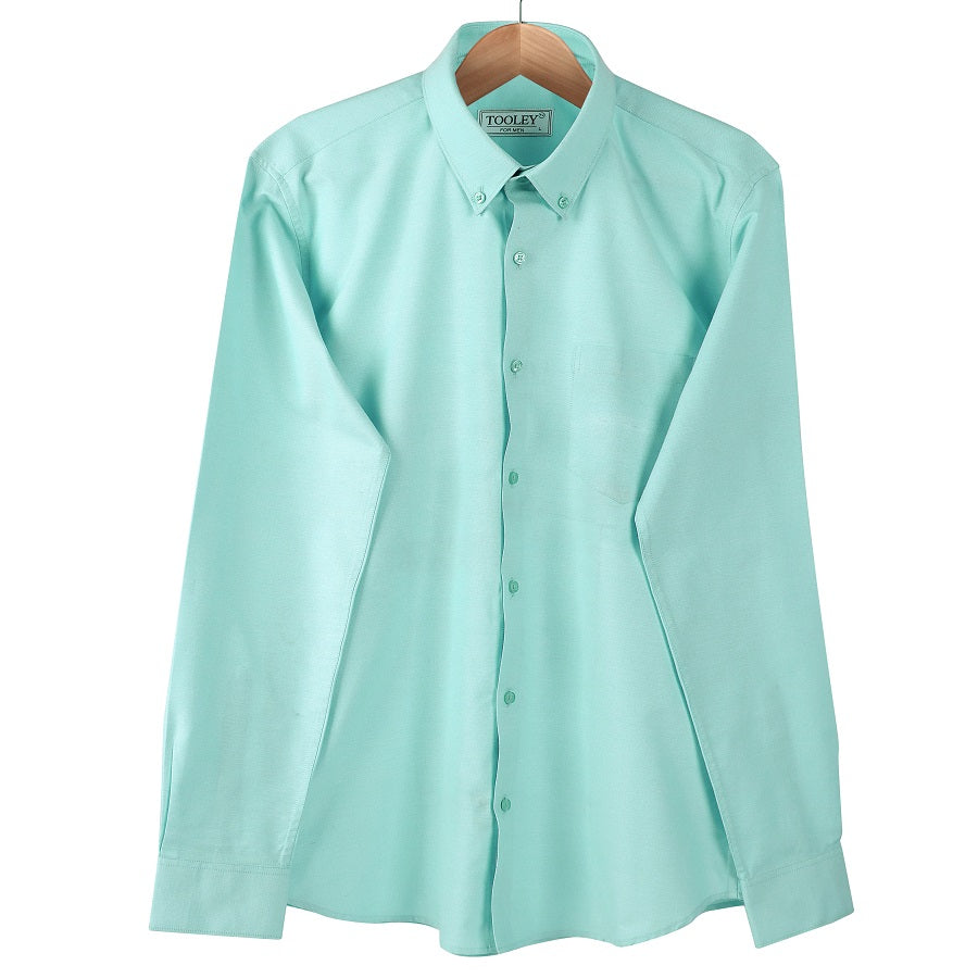 Formal Saga Green Button Down Oxford Cotton Shirt Code-1053