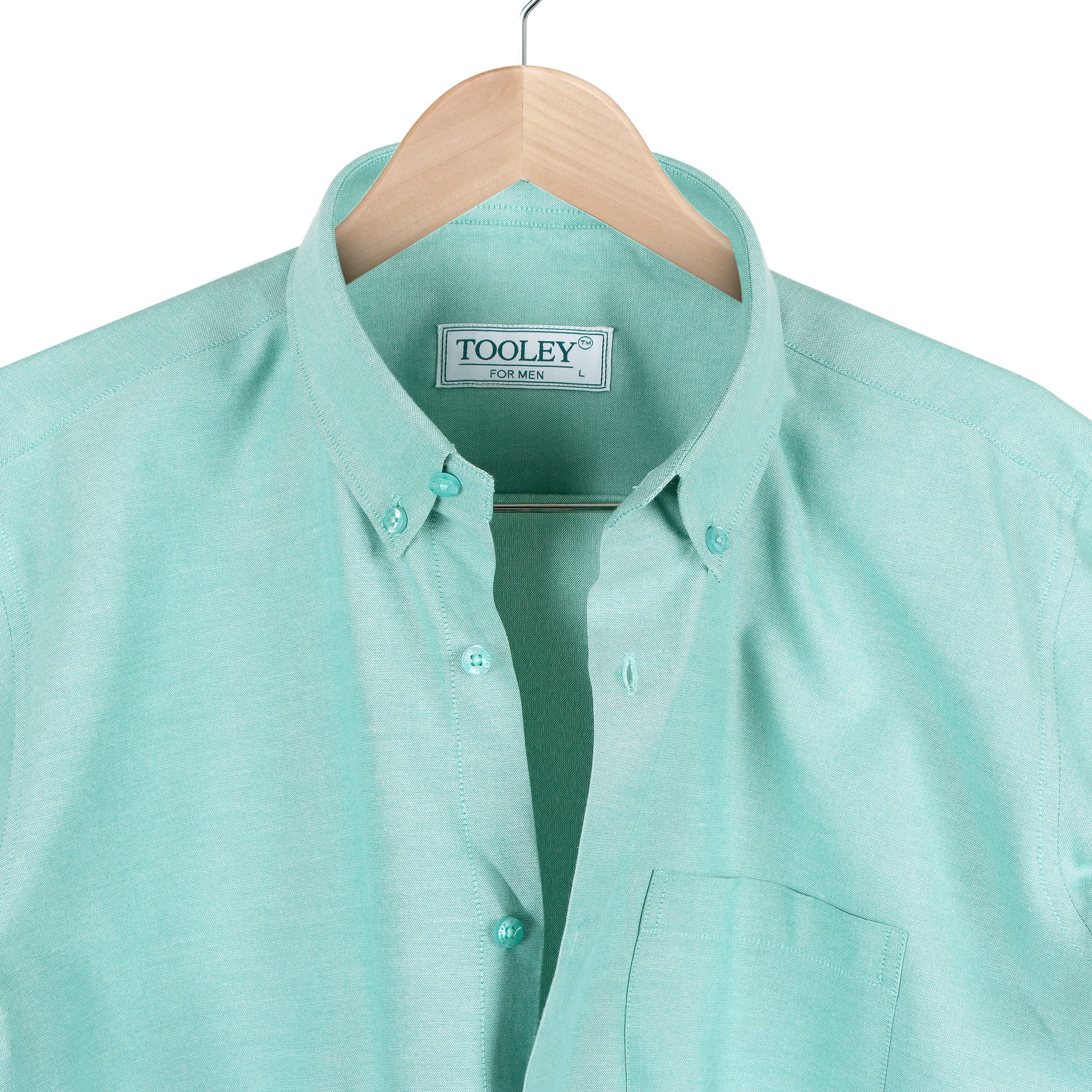 Formal Saga Green Button Down Oxford Cotton Shirt Code-1053