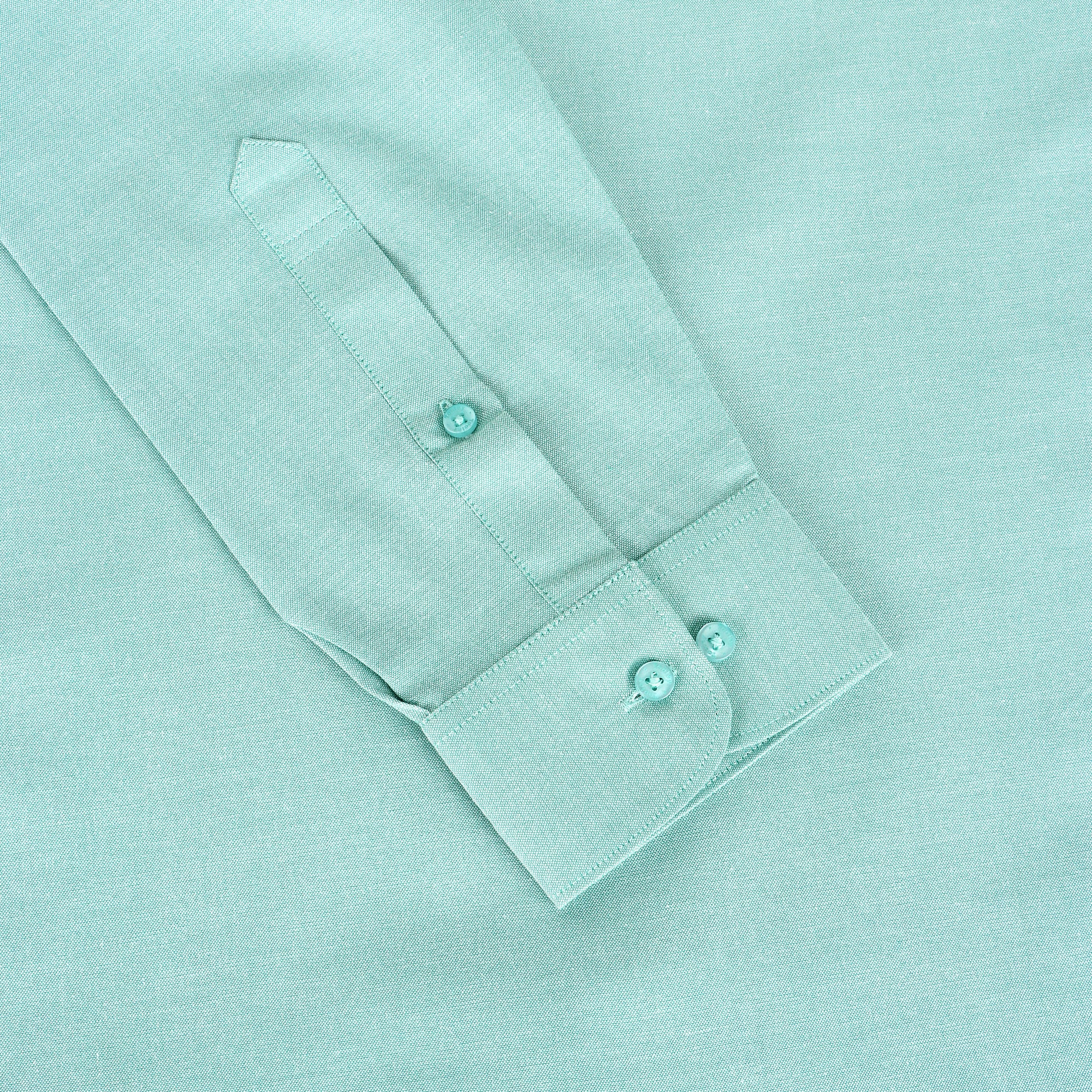 Formal Saga Green Button Down Oxford Cotton Shirt Code-1053
