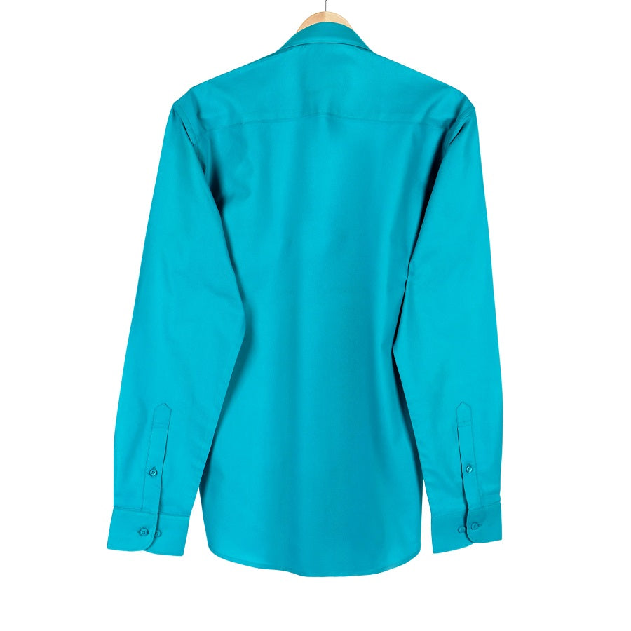 A-Formal Peacock Green Super Oxford Cotton Shirt Code-1007