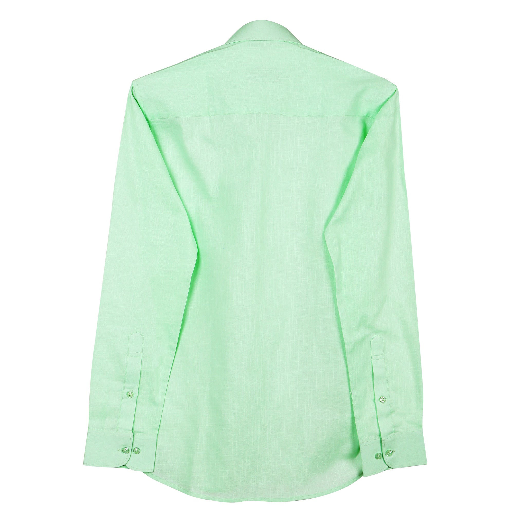 Men's Artichoke Green Linen Full Sleeve Solid Shirt Code-1088