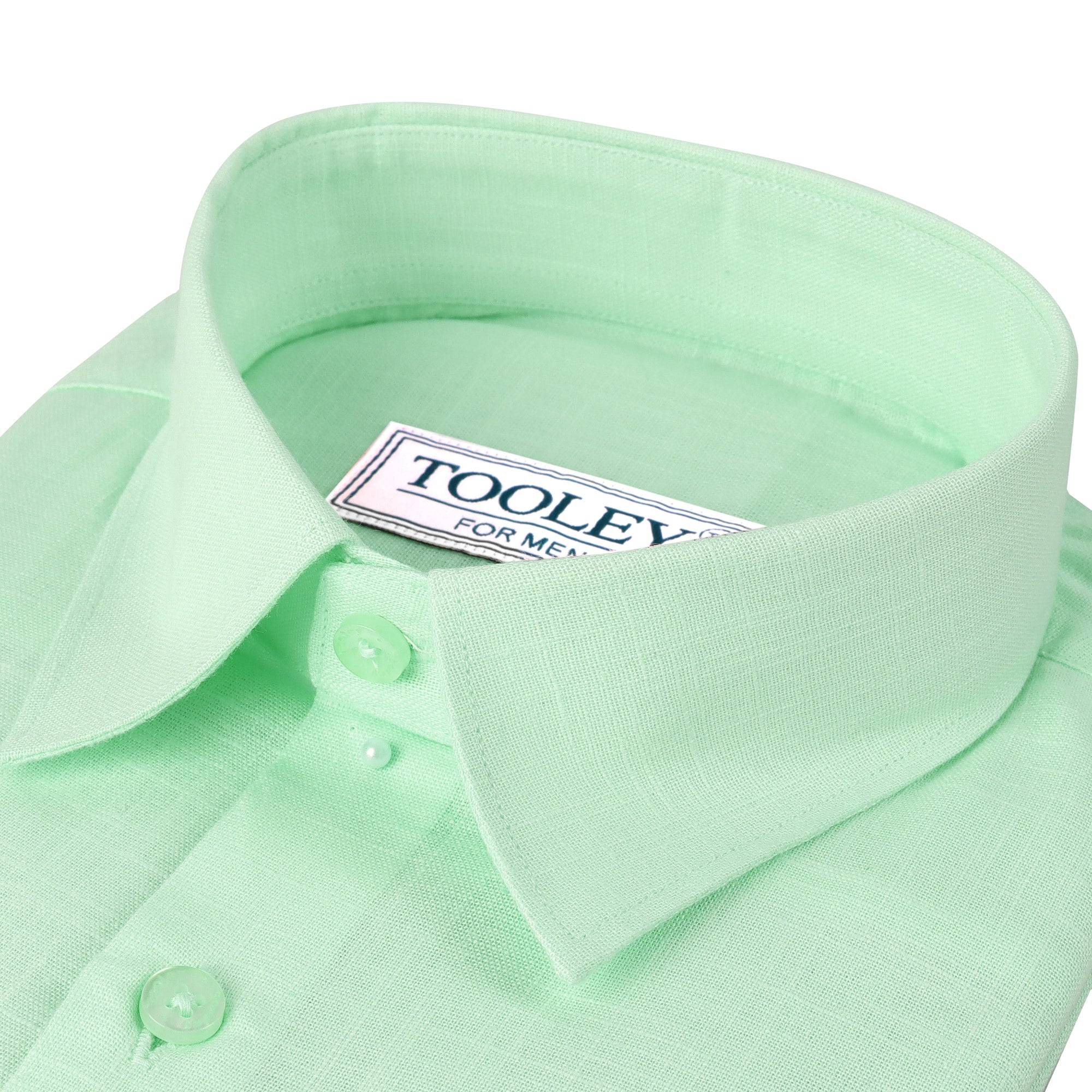 Men's Artichoke Green Linen Full Sleeve Solid Shirt Code-1088