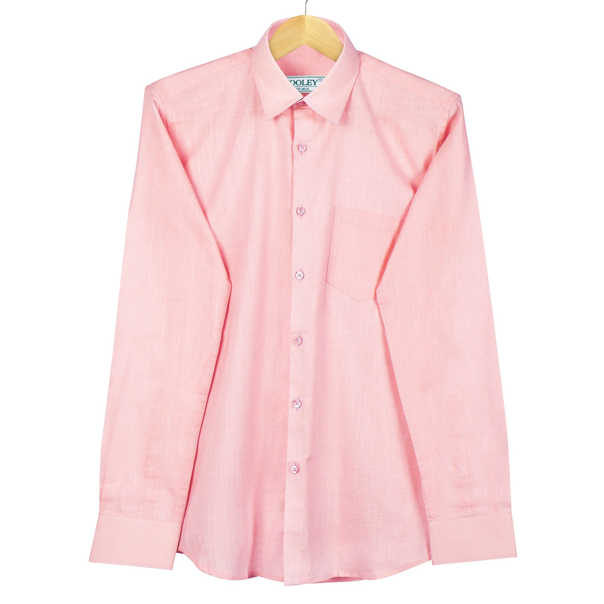 Tooley Formal Light Peach Premium Linen Shirt Code-1040
