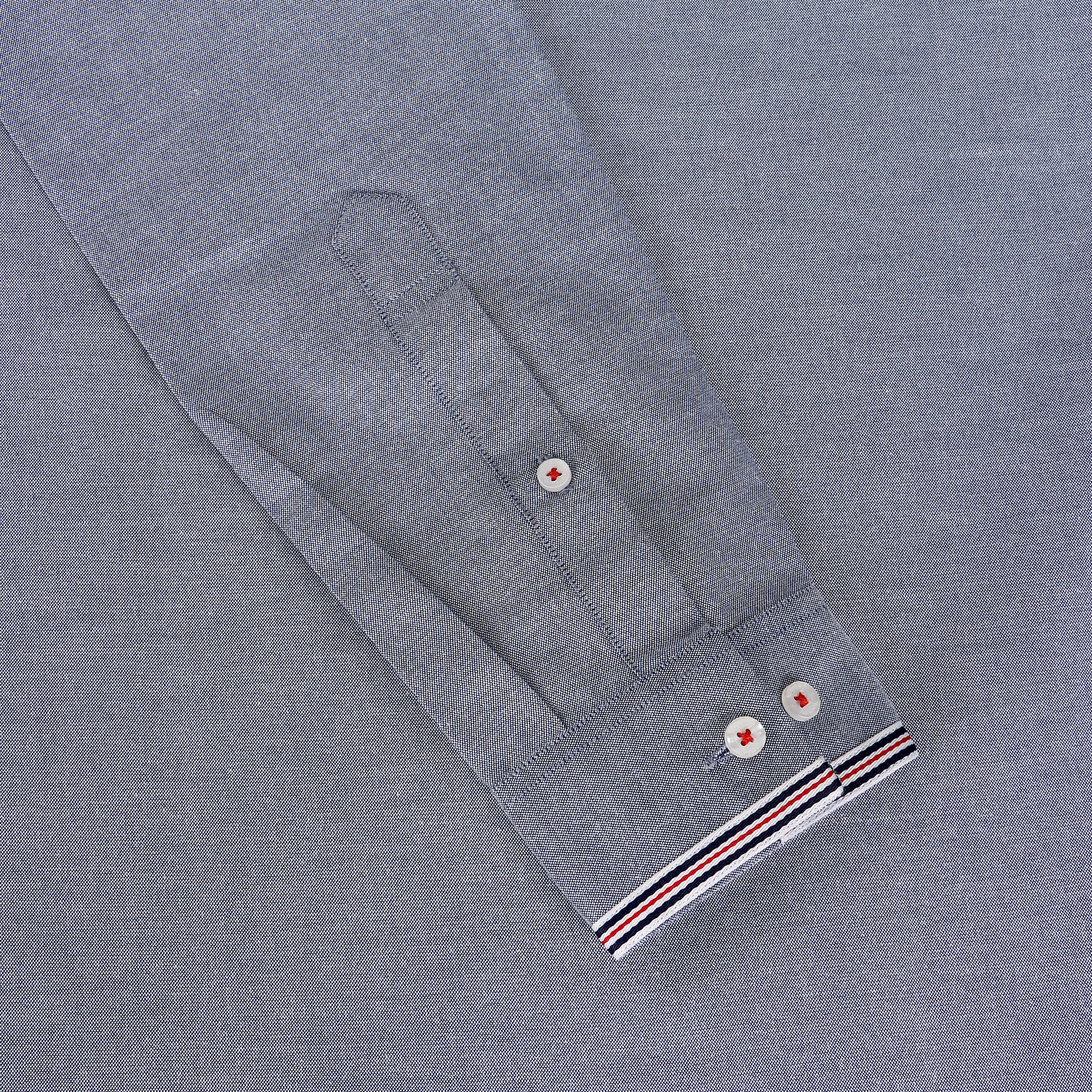 Premium Oxford Grey Cotton Blue Lining Designer Shirt Code-1024