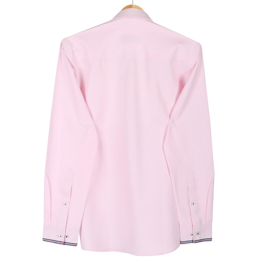 Men Premium Oxford Pink Cotton Blue Lining Designer Shirt Code-1039