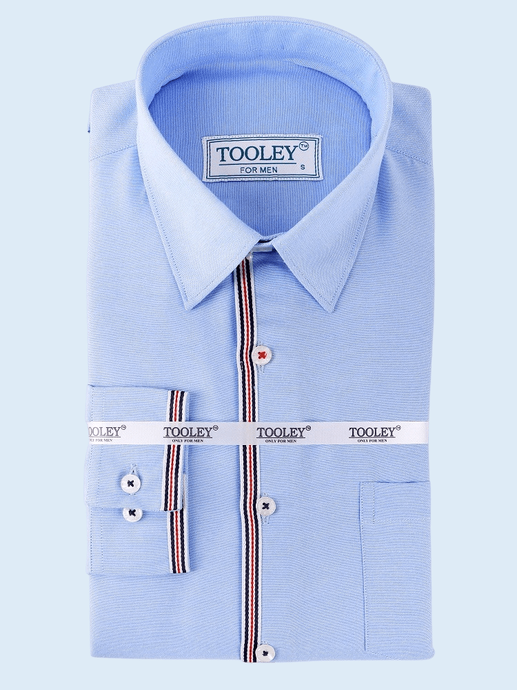 Premium Oxford Sky Blue Cotton With Blue Lining Designer Shirt Code-1042
