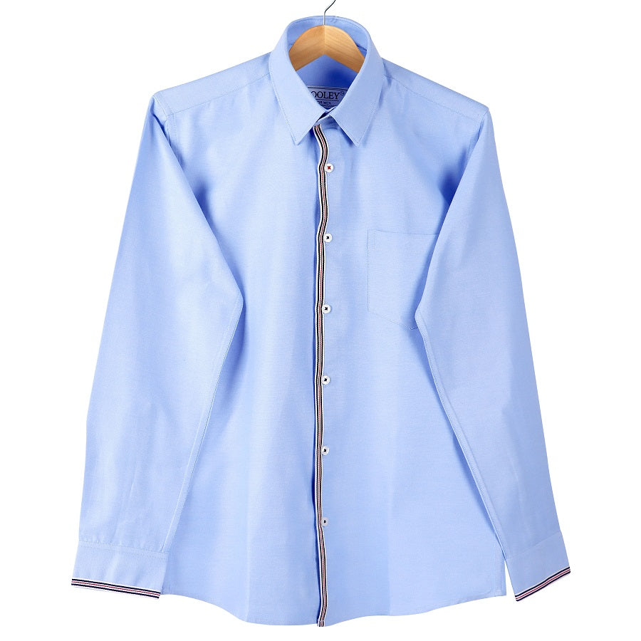 Premium Oxford Sky Blue Cotton With Blue Lining Designer Shirt Code-1042