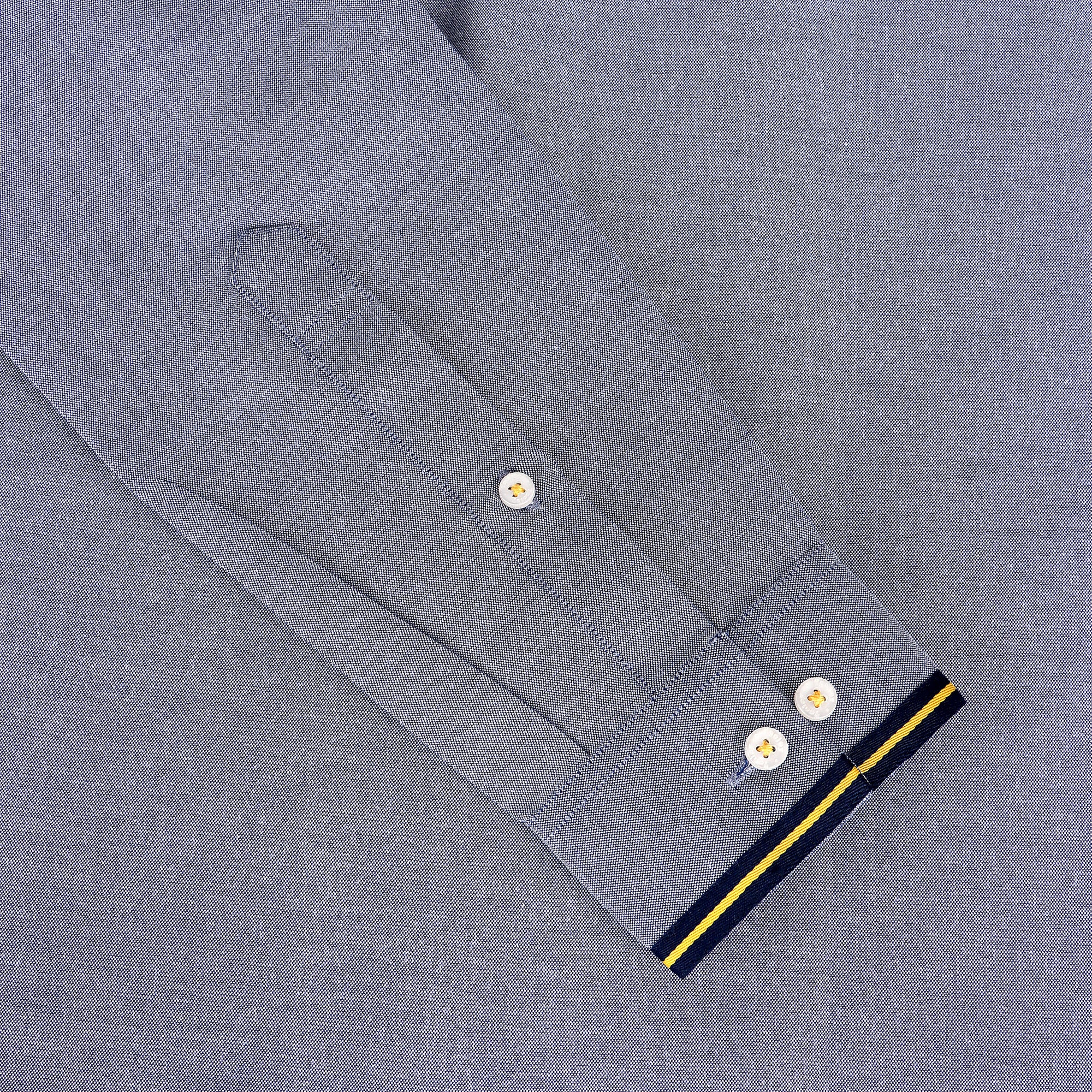 Premium Oxford Grey Cotton Yellow Lining Designer Shirt Code-1023