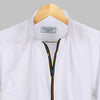 Luxurious Yellow Striped Giza Cotton White Designer Shirt Code-1028