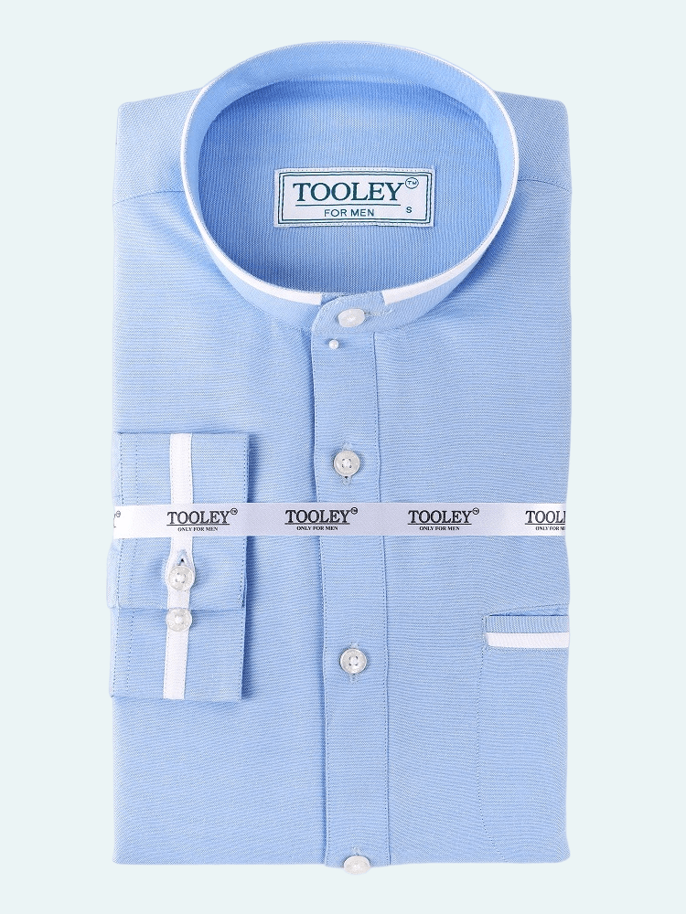 Cerulean Oxford Cotton Designer Shirt Code-1005