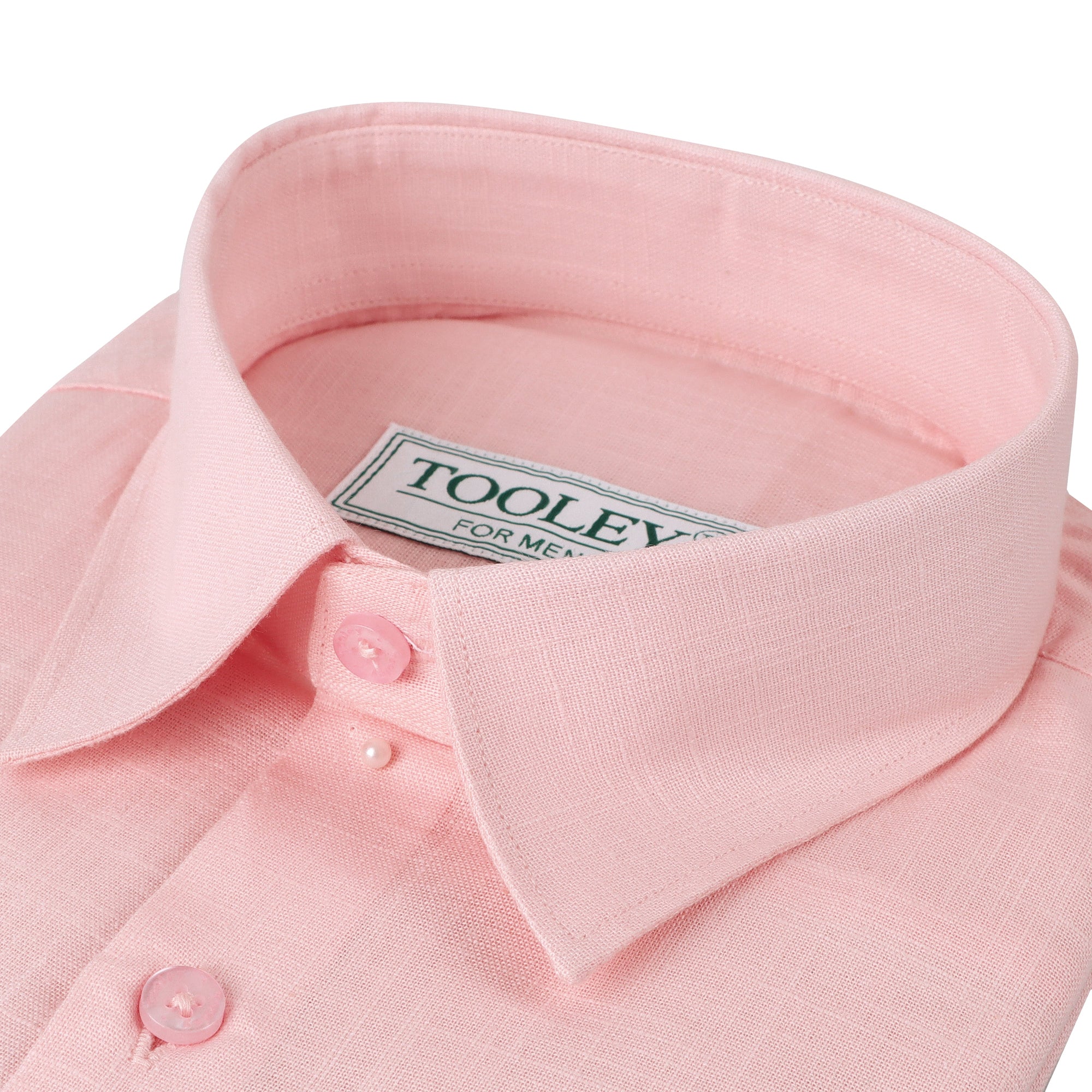 Tooley Formal Light Peach Premium Linen Shirt Code-1040