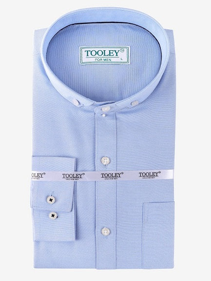 Men's Light Blue Long Sleeve Oxford Shirt Code-1205