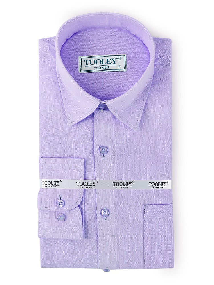 Men's Violet Linen Full Sleeve Solid Shirt Code-1089