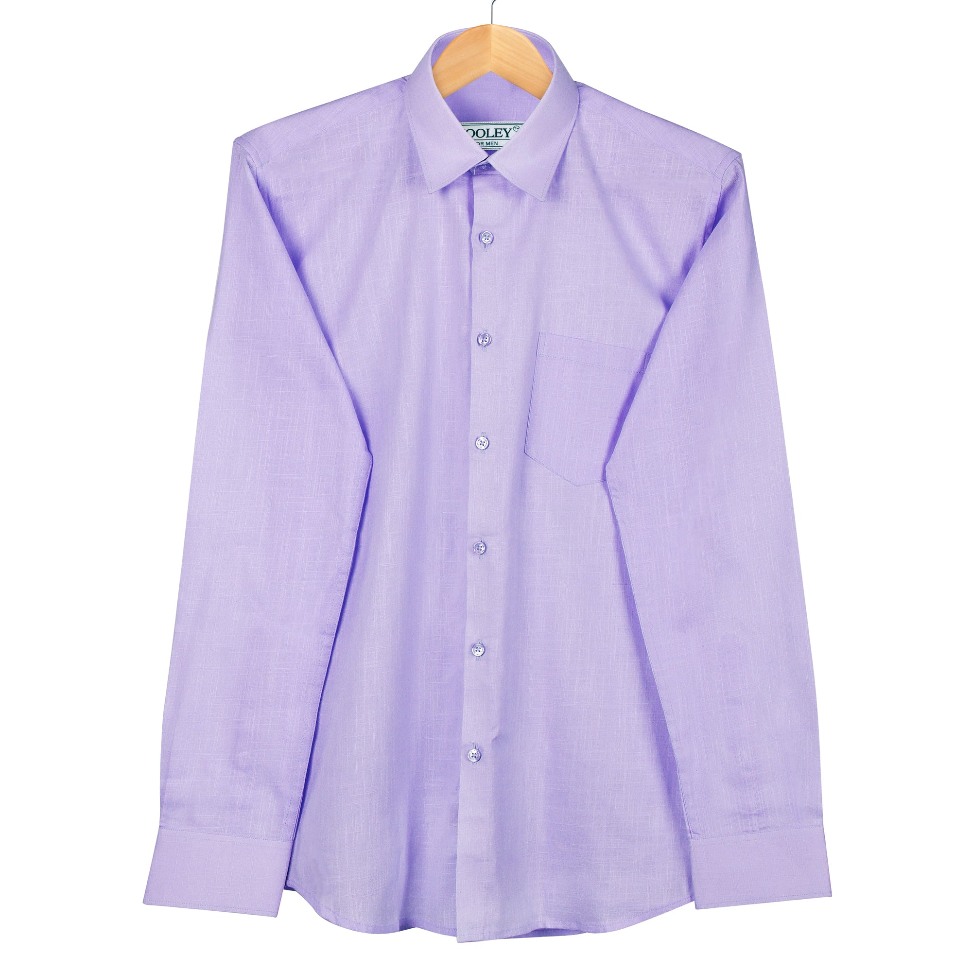 Men's Violet Linen Full Sleeve Solid Shirt Code-1089