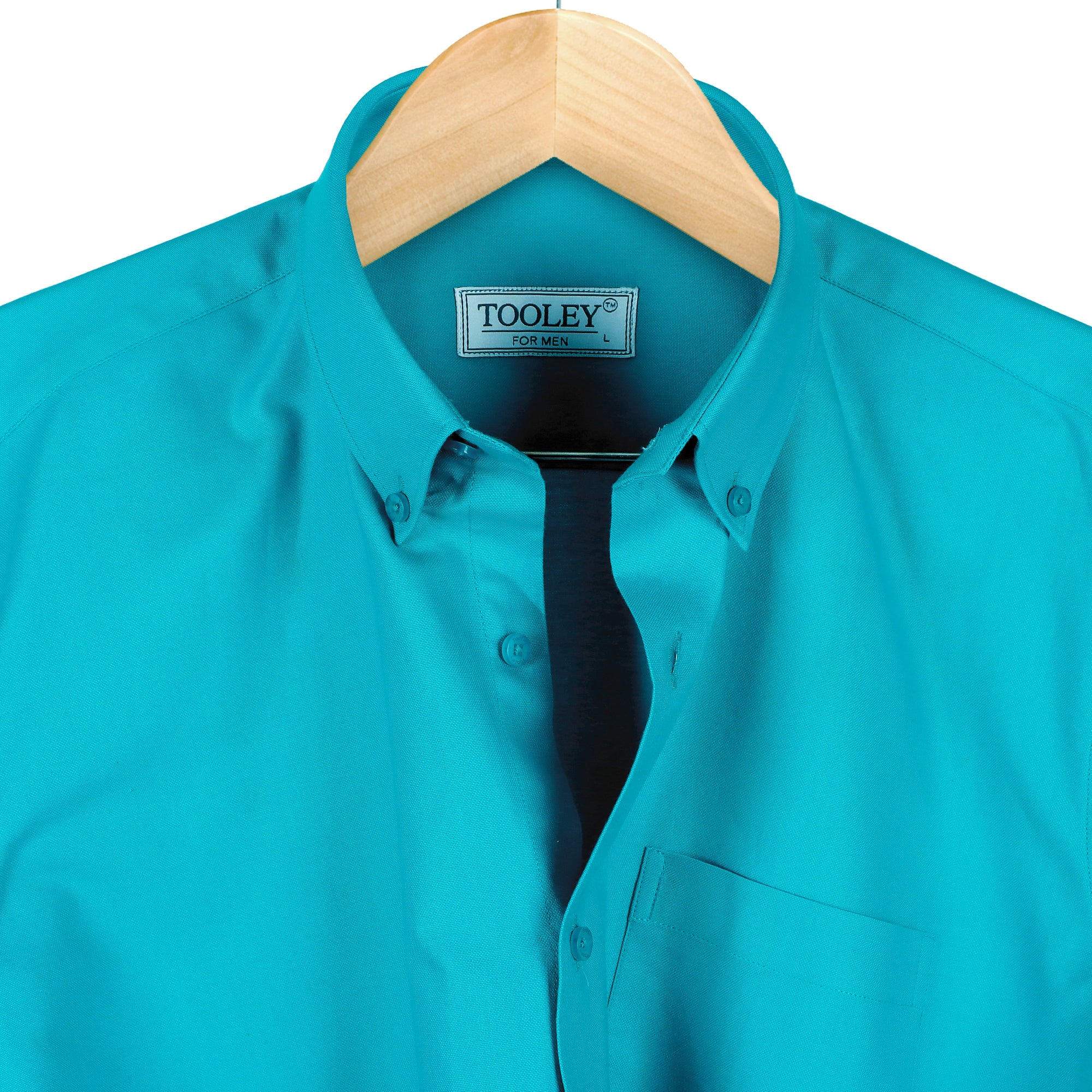 Peacock Green Oxford Cotton Button Down Formal Shirt Code-1047