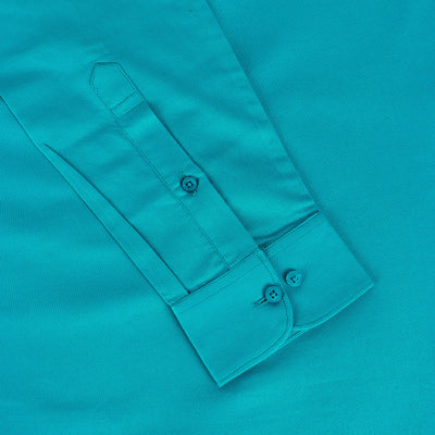 Peacock Green Oxford Cotton Button Down Formal Shirt Code-1047