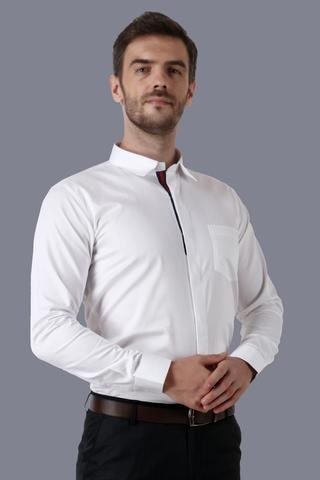 A- Men Premium Cotton Ultra Classic Long Sleeves Formal White Shirt Code-1210