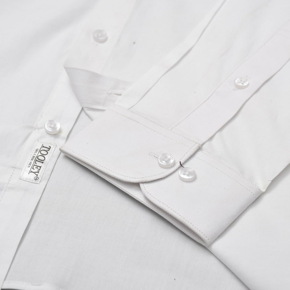 Decent Luxury Formal Premium Cotton Full Sleeves White Shirt For Men Code-1285