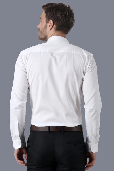 Men White Premium Cotton Formal Shirt Code-1236