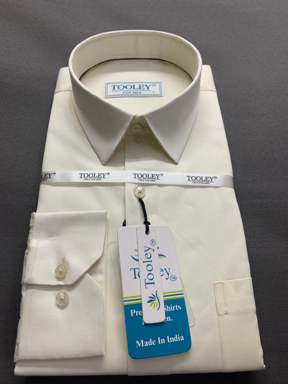 Premium Giza Cotton Creamy White Shirt Code-1017