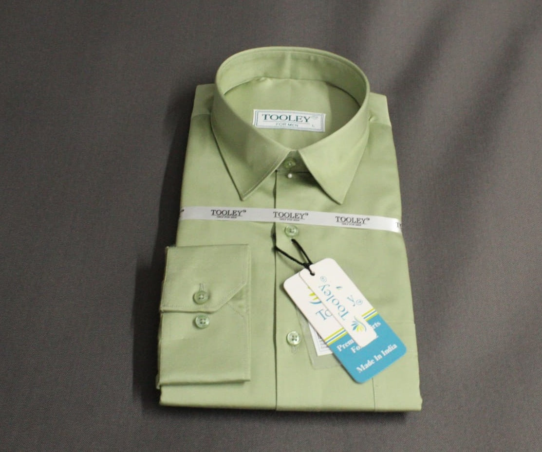 A- Men's Premium Giza Cotton Olive Green Formal Shirt Code-1001