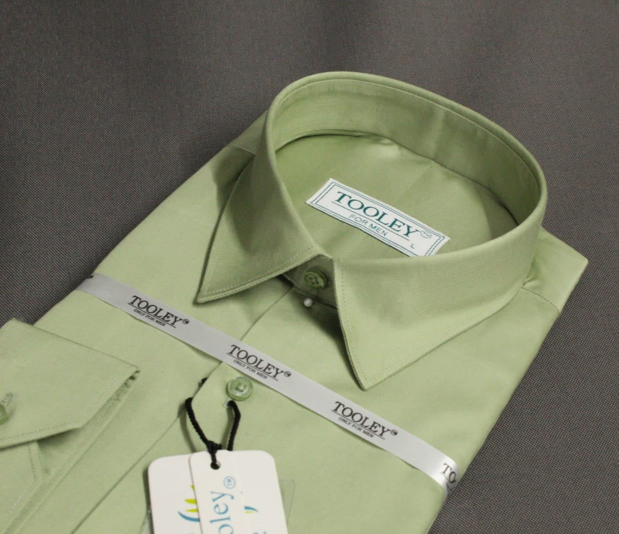 A- Men's Premium Giza Cotton Olive Green Formal Shirt Code-1001