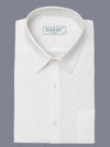 Men's White Linen Cotton Full Sleeve Solid Business Shirt Code-1287