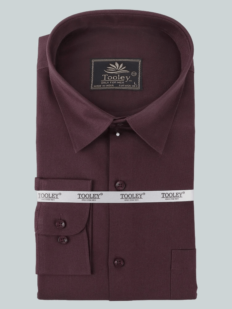 Bordeaux Premium Oxford Cotton Full Sleeves Shirt Code-1003