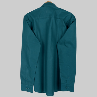 A-Prussian Blue Premium Oxford Cotton Slim Fit Formal Shirt Code-1011