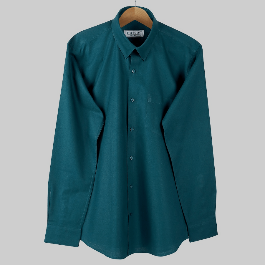 A-Prussian Blue Premium Oxford Cotton Slim Fit Formal Shirt Code-1011