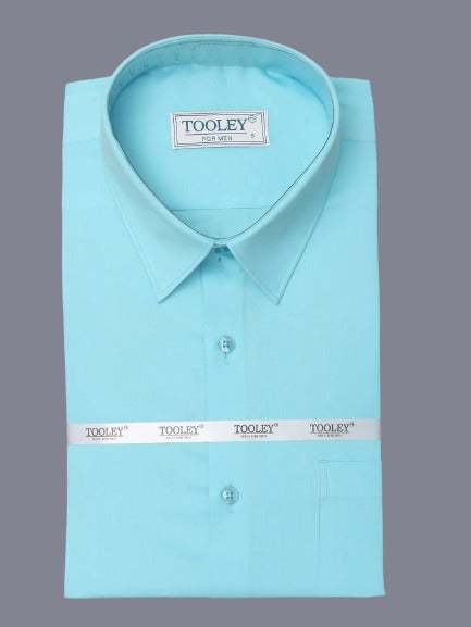 Premium Handmade Turquoise Giza Cotton Full Sleeves Shirt Code-1071