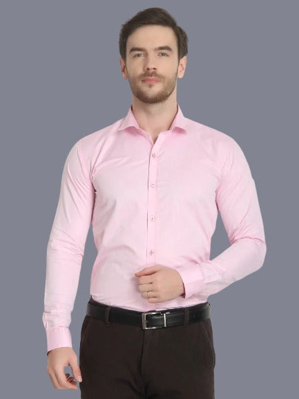 Men's Formal Oxford Cotton Pink Shirt Code-1010