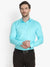 Men's Giza Cotton Turquoise Blue Formal Shirt Code-1021