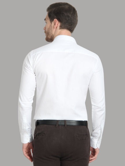 Men's Formal White Cotton Shirt Code-1036