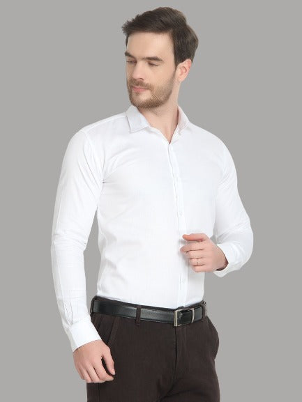 Men's Formal White Cotton Shirt Code-1036