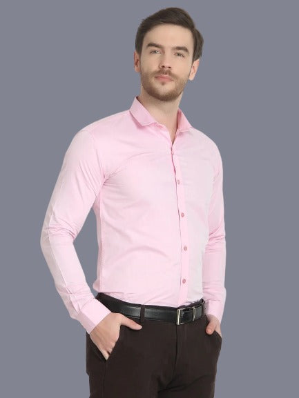 Men's Formal Oxford Cotton Pink Shirt Code-1010