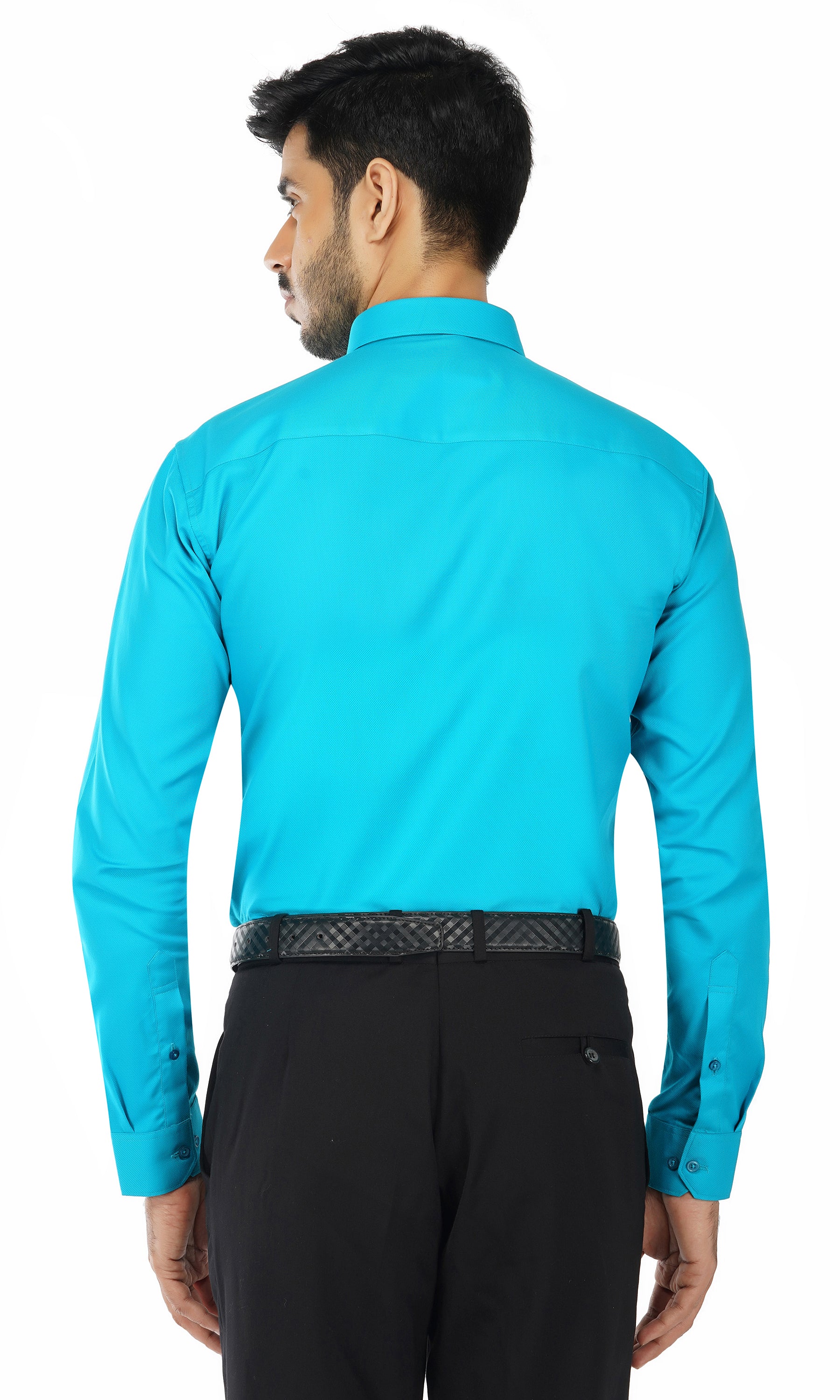 Men's Classic-Fit Oxford Sea Green Formal Shirt Code-1069