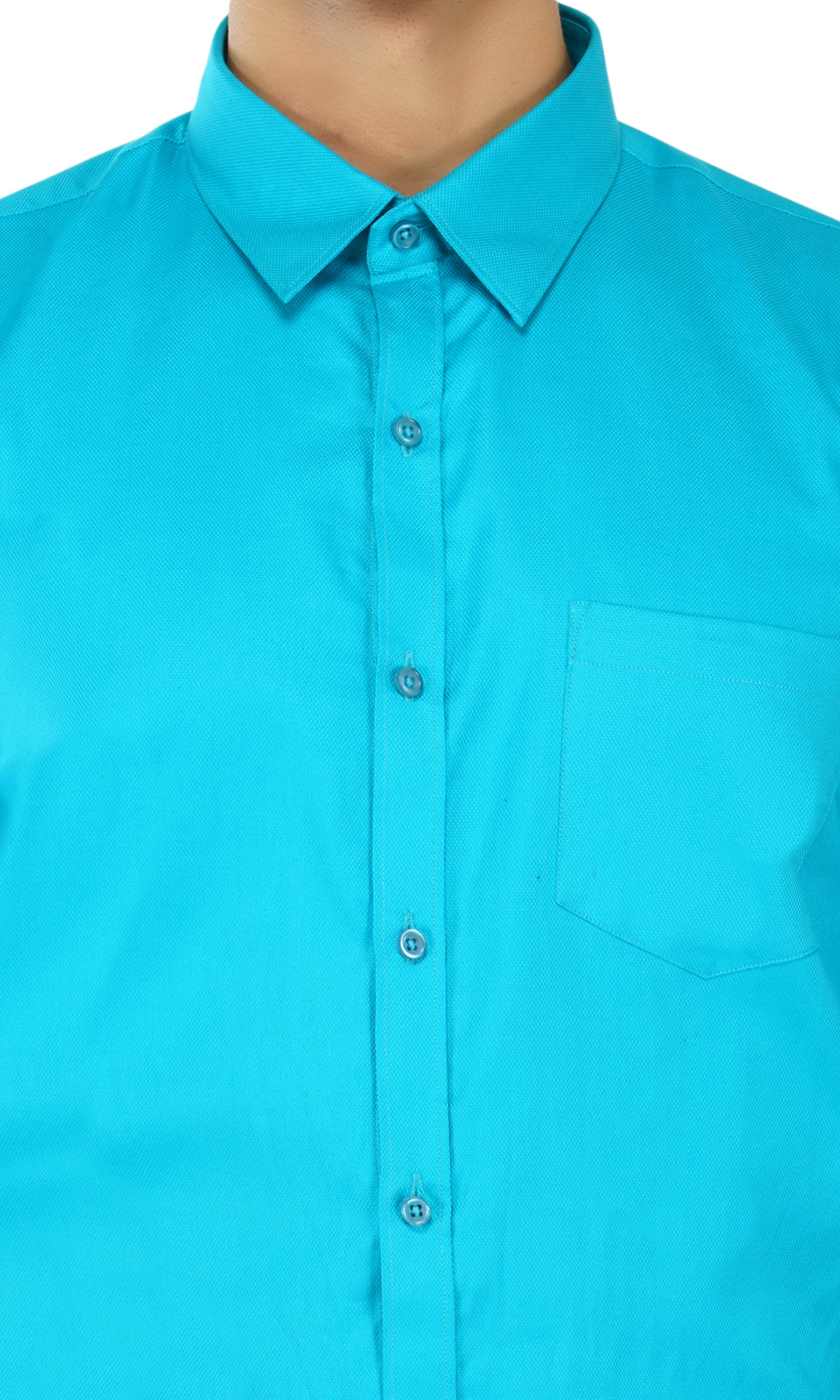 Men's Classic-Fit Oxford Sea Green Formal Shirt Code-1069