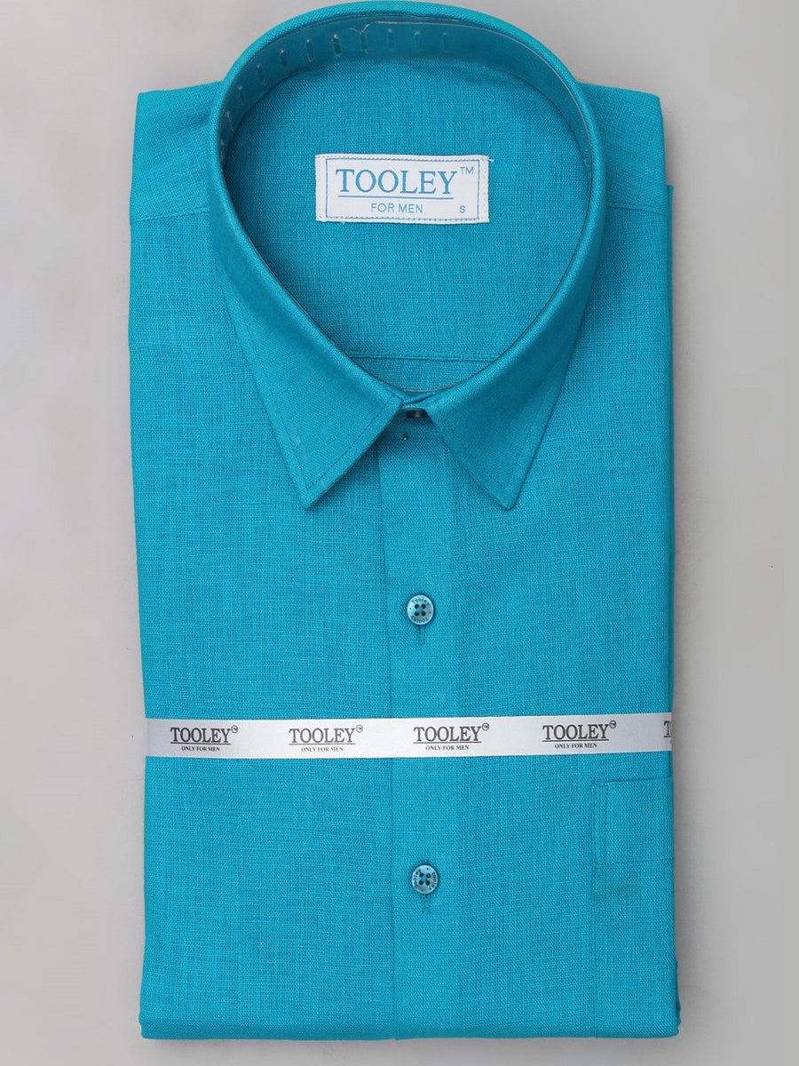Sea Green Linen Formal Shirt (Code 1081)