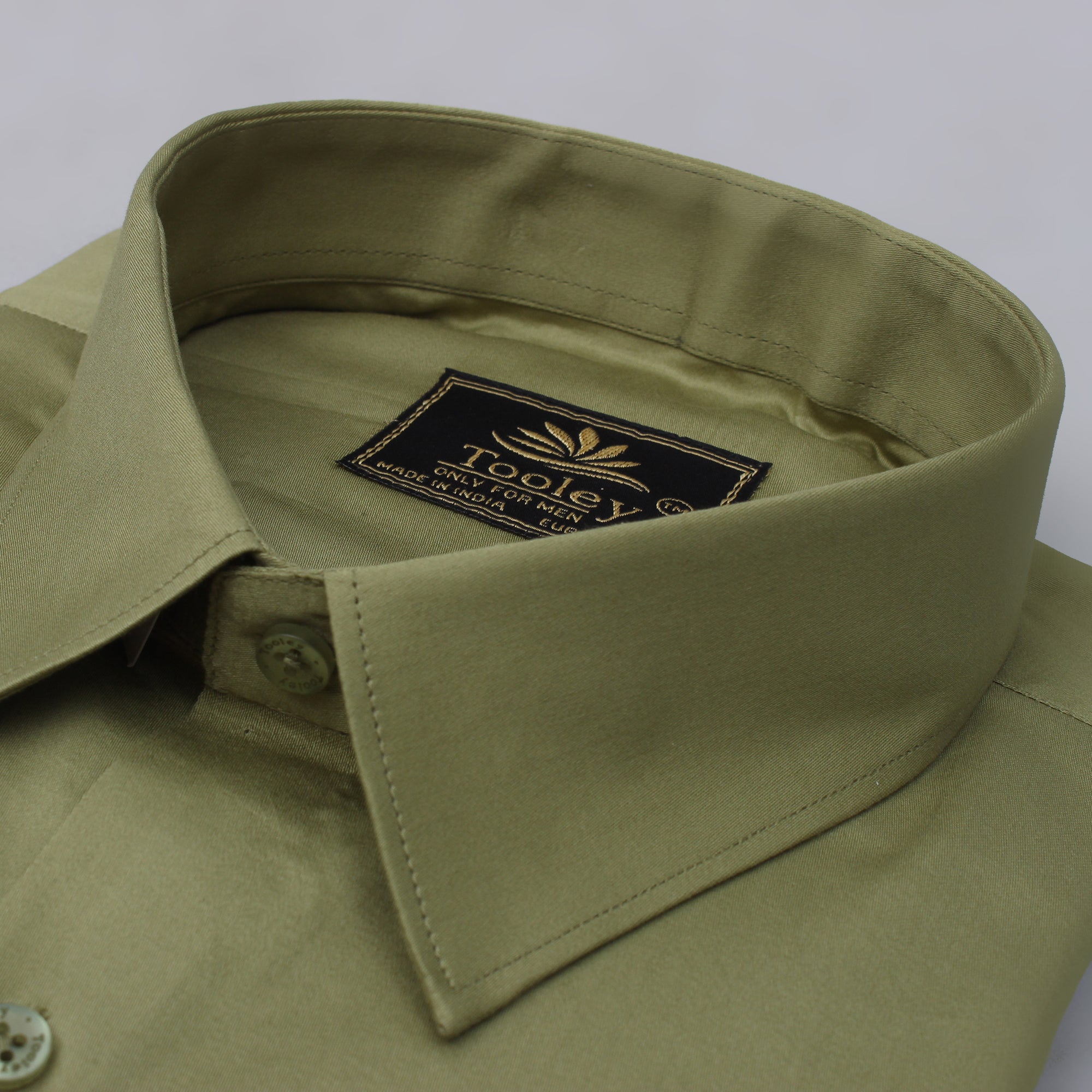 Tooley Classic-Fit Olive Green Giza Cotton Formal Shirt Code-1083