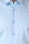Men Premium Handmade Light Blue Formal Giza Cotton Shirt Code-1090