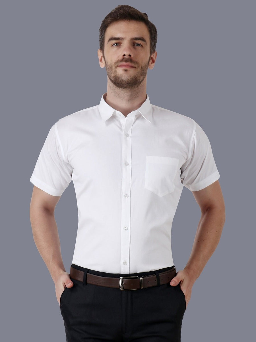 Premium cotton half sleeve solid classic with pocket formal business shirts code-1229
