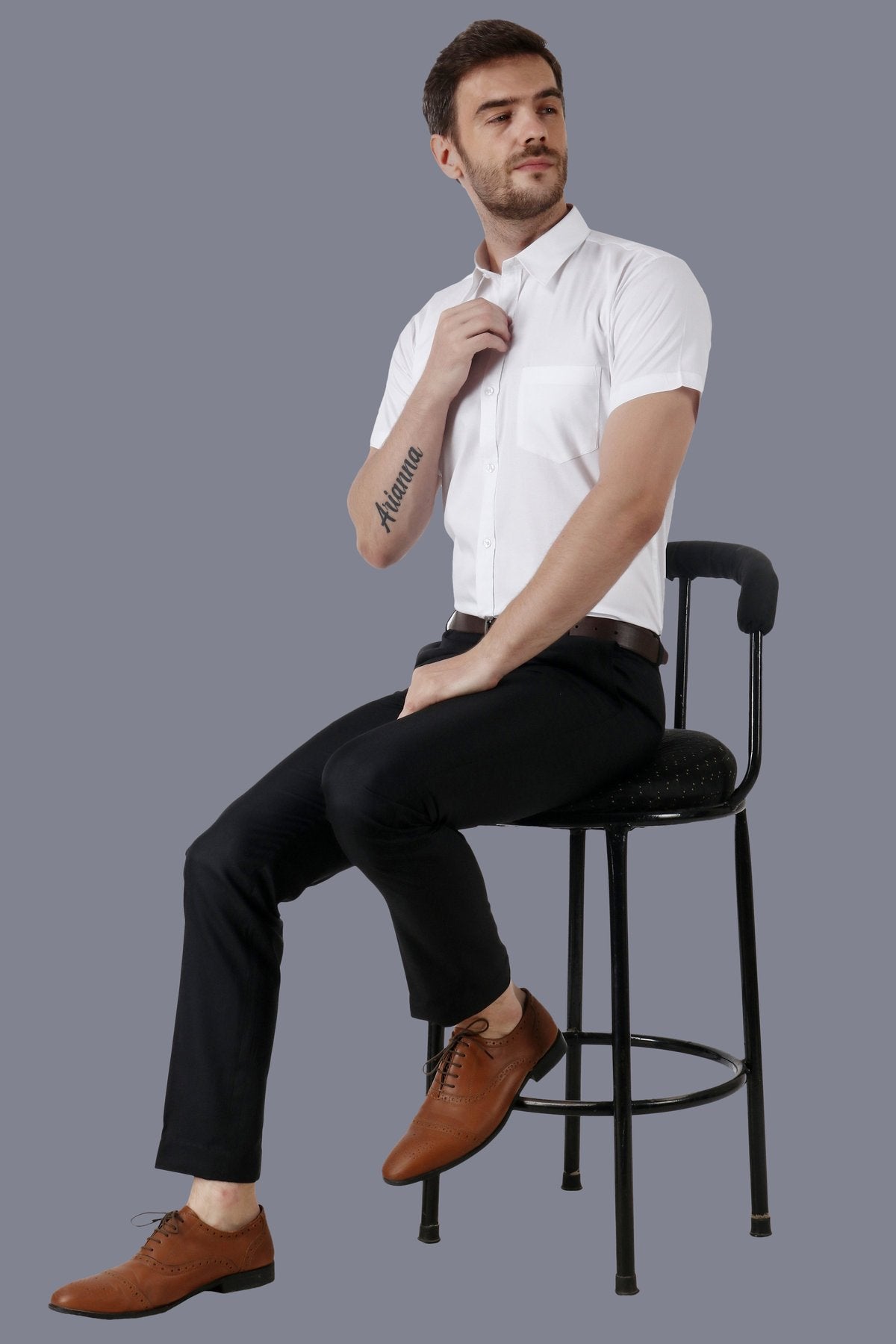 Premium cotton half sleeve solid classic with pocket formal business shirts code-1229