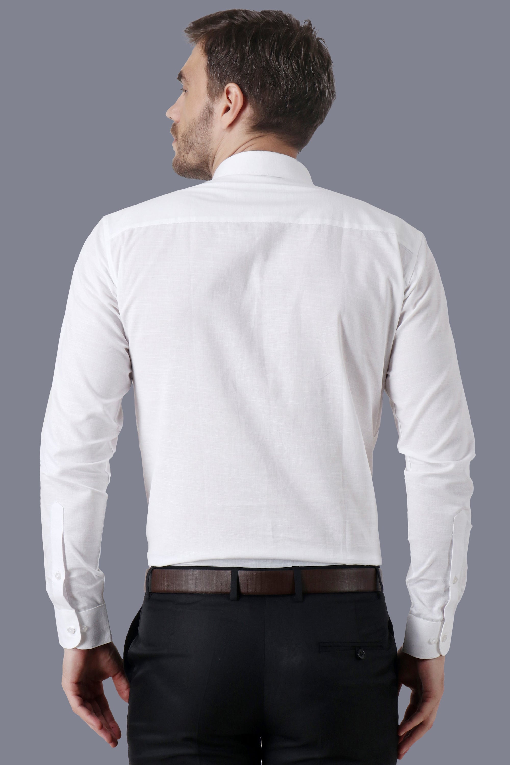 Premium Linen White Formal Shirt Code-1067