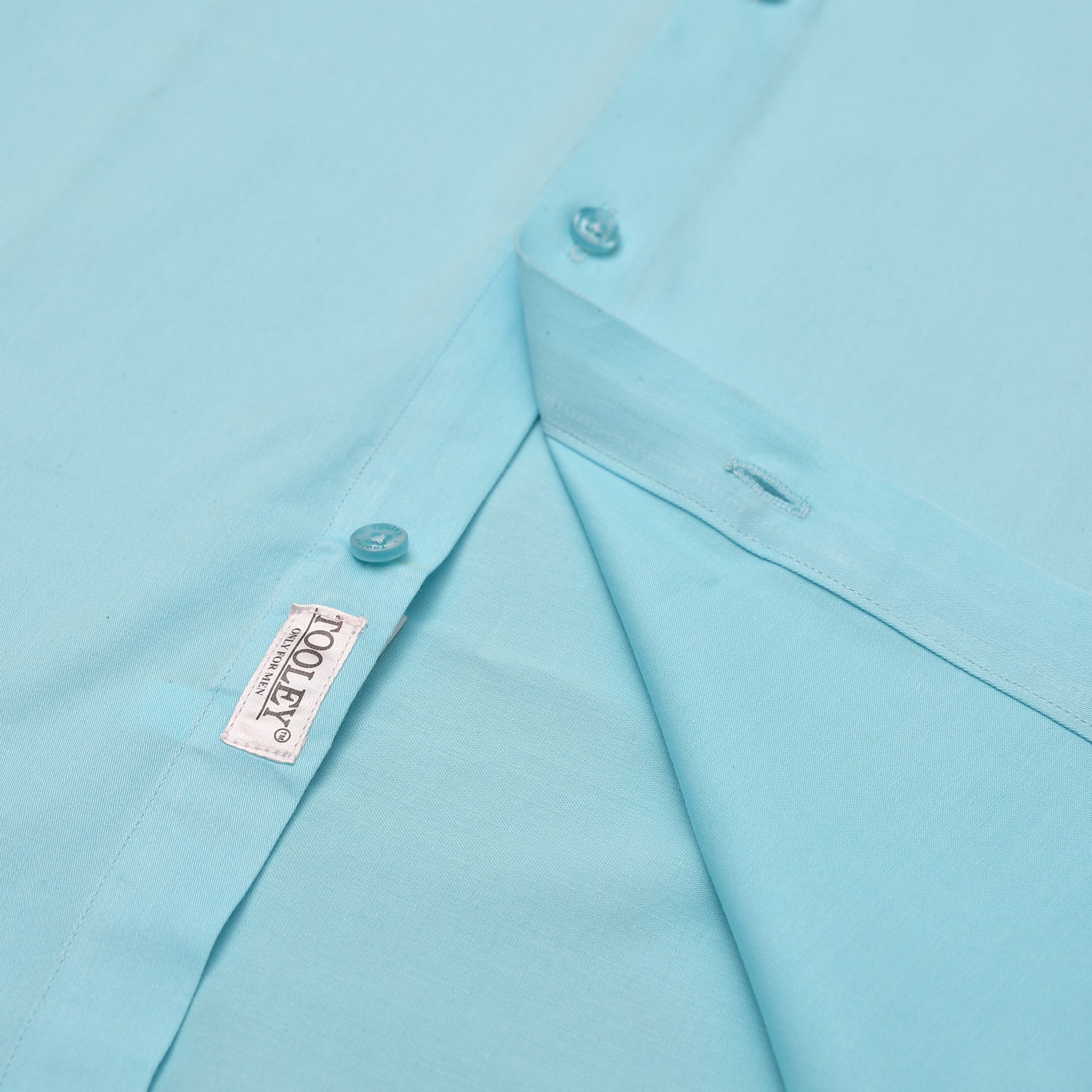 Premium Handmade Turquoise Giza Cotton Full Sleeves Shirt Code-1071