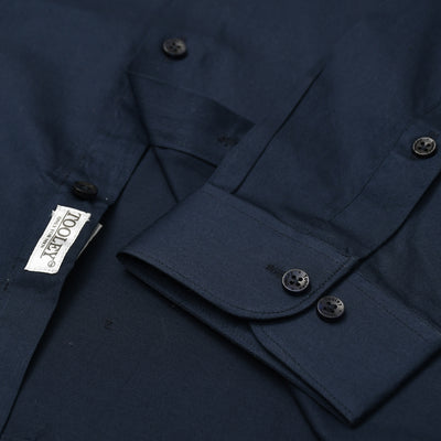Men Formal Navy Blue Cotton Shirt Code-1082